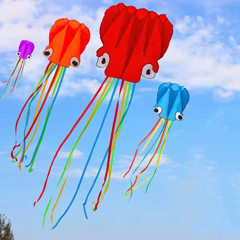 free shipping octopus kite flying large kites for children kites string line outdoor toys for kids paraglider voar pipe cerf fun