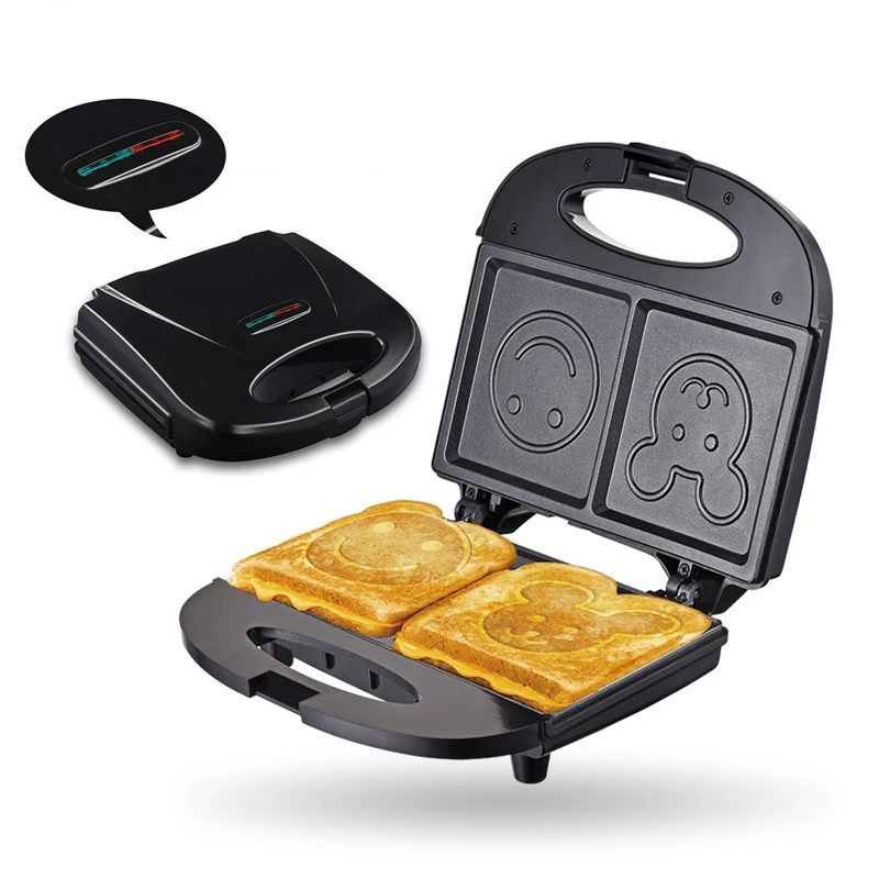 

Mini Electric Sandwich Maker Panini Waffle Maker Non-StickToaster Coating Cake Grill Machine for Kid's Snacks Breakfast 750W