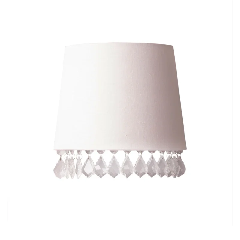 

American retro simple children's room youth warm bedroom lamp Princess Room crystal wall lamp