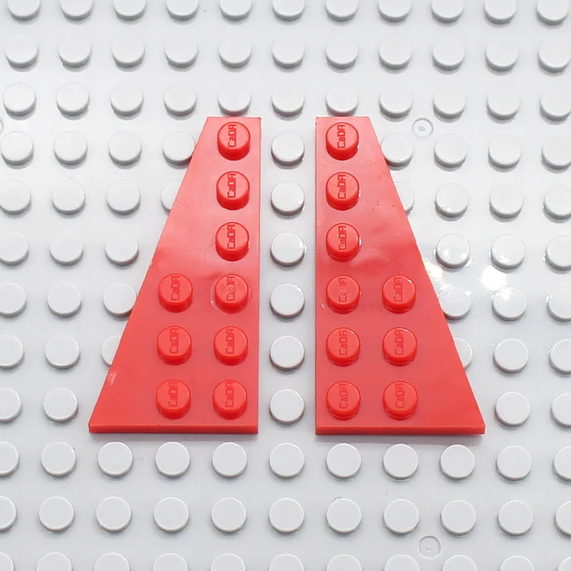 

Пластина MOC 6x3, 60 шт., левая и правая, 54384/54383, сделай сам, просвечивающие классические строительные блоки, кирпичи, совместимые с игрушками-конструкторами