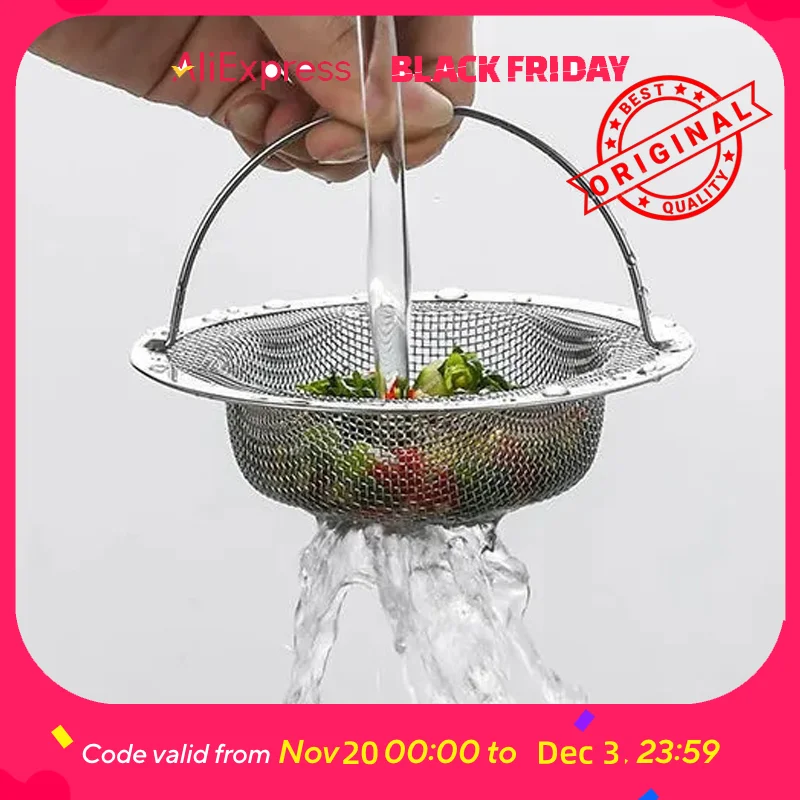 

2-Pack Handle Sink Strainers - Holiday Party Ready for Bathroom & Kitchen Sinks with Clog-Resistant Design