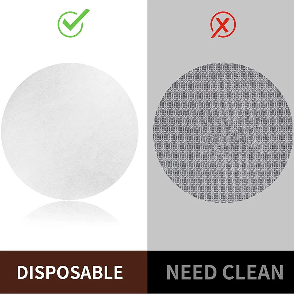 Filtro de papel para cafetera Espresso, 600 piezas, sin blanquear, 53mm