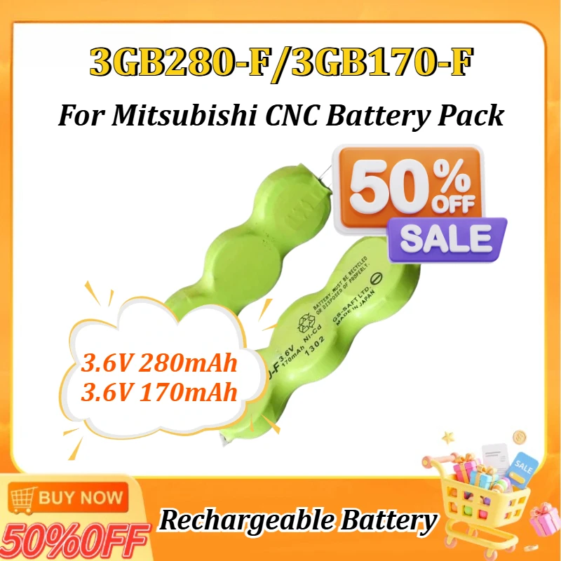 

New 3GB170-F 3GB280-F 3.6V 280mAh/170mAh Rechargeable for Mitsubishi CNC High Quality Battery Pack