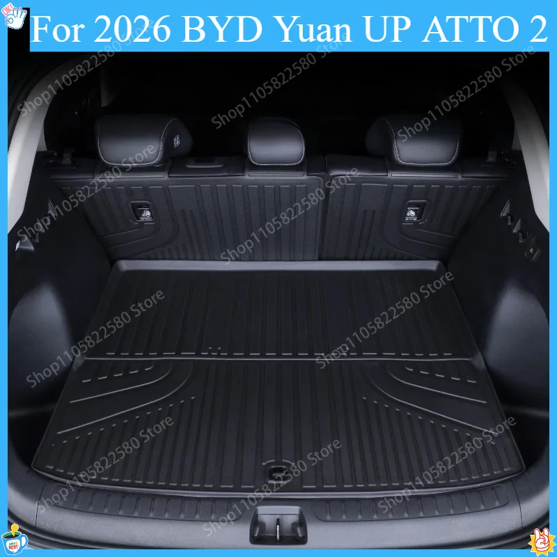 Full TPE Rear Trunk Cargo Mat Waterproof Non‑Slip Tail Box Liner Car Accessories For 2026 BYD Yuan UP ATTO 2