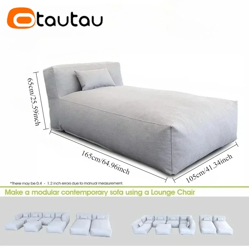 OTAUTAU 上質コットンリネンアウトドアビーンバッグカバー SF478【中綿なし！ フィラーを自分で購入する必要があります!】