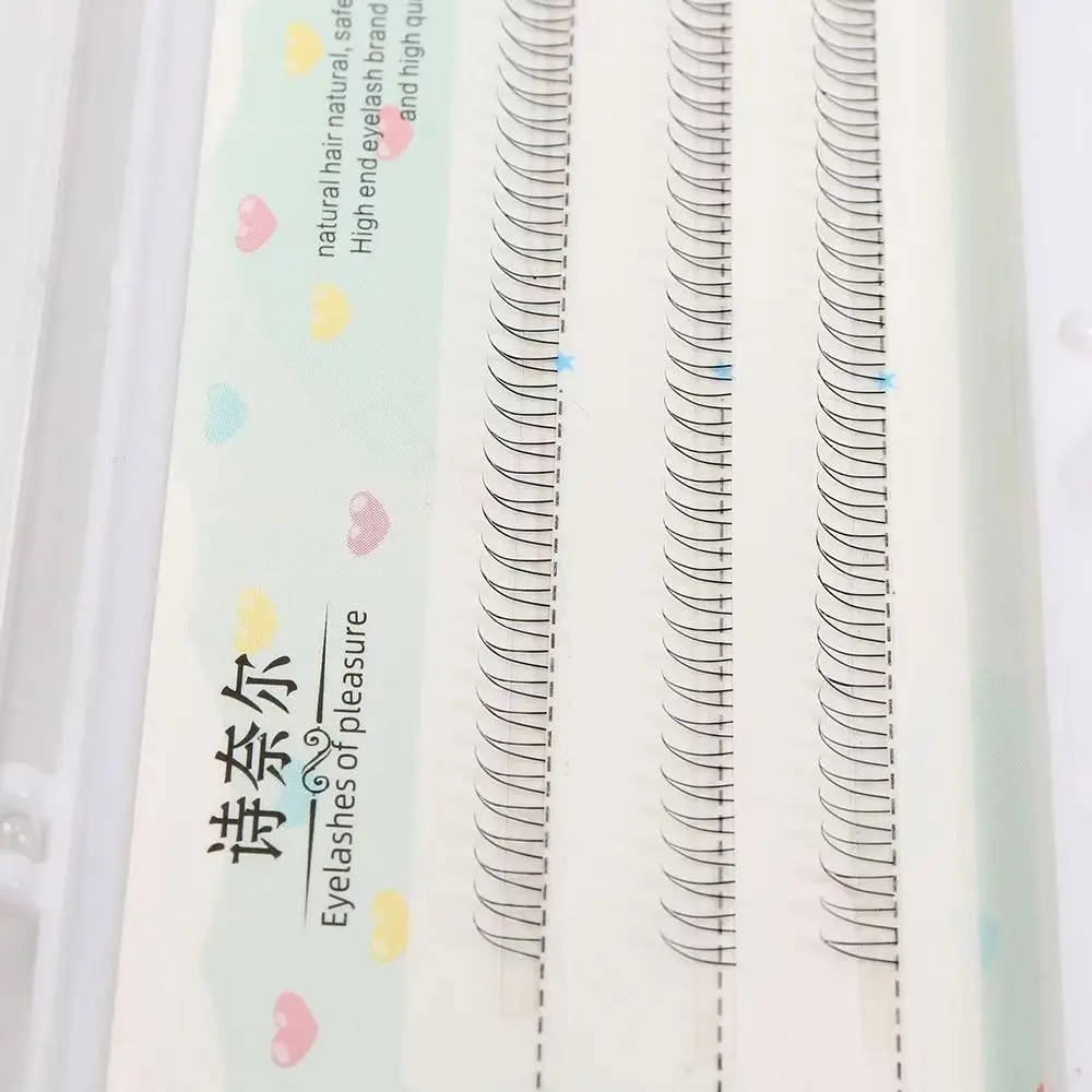 자연스러운 투명 줄기 아래쪽 인조 속눈썹 V자형 5/6/7mm 접착식 가짜 속눈썹 DIY 아이 메이크업 도구 여성용