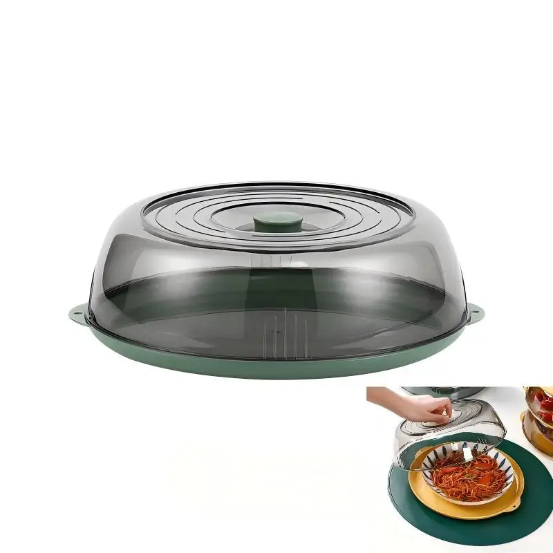 Kitchen Food Cover Insulated Vegetable Cover Stackable: Transparent Dust-Proof Insect Insulation Household Gadgets