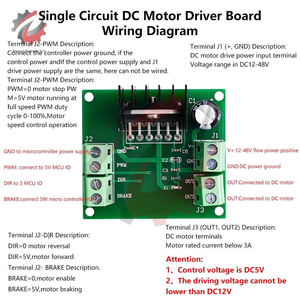 3A 75W 1Channel DC PWM Speed Adjustable Motor Driver Module LMD18200T For-arduino Variable Speed Motor Drive Module Good Quality