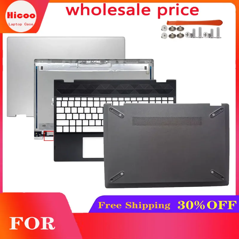 New For X360 15-CR 15T-CR TPN-W132 Laptop LCD Screen Back Top Cover Palmrest Upper Case Touch/ Bottom cover/On Touch