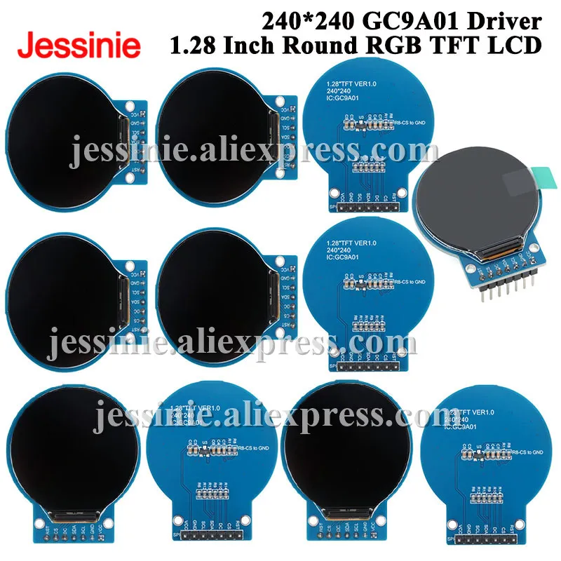 modulo-de-tela-lcd-tft-redonda-de-128-polegadas-rgb-240-240-com-driver-gc9a01-e-interface-spi-de-7-pinos-para-arduino-10-pecas-1-unidade