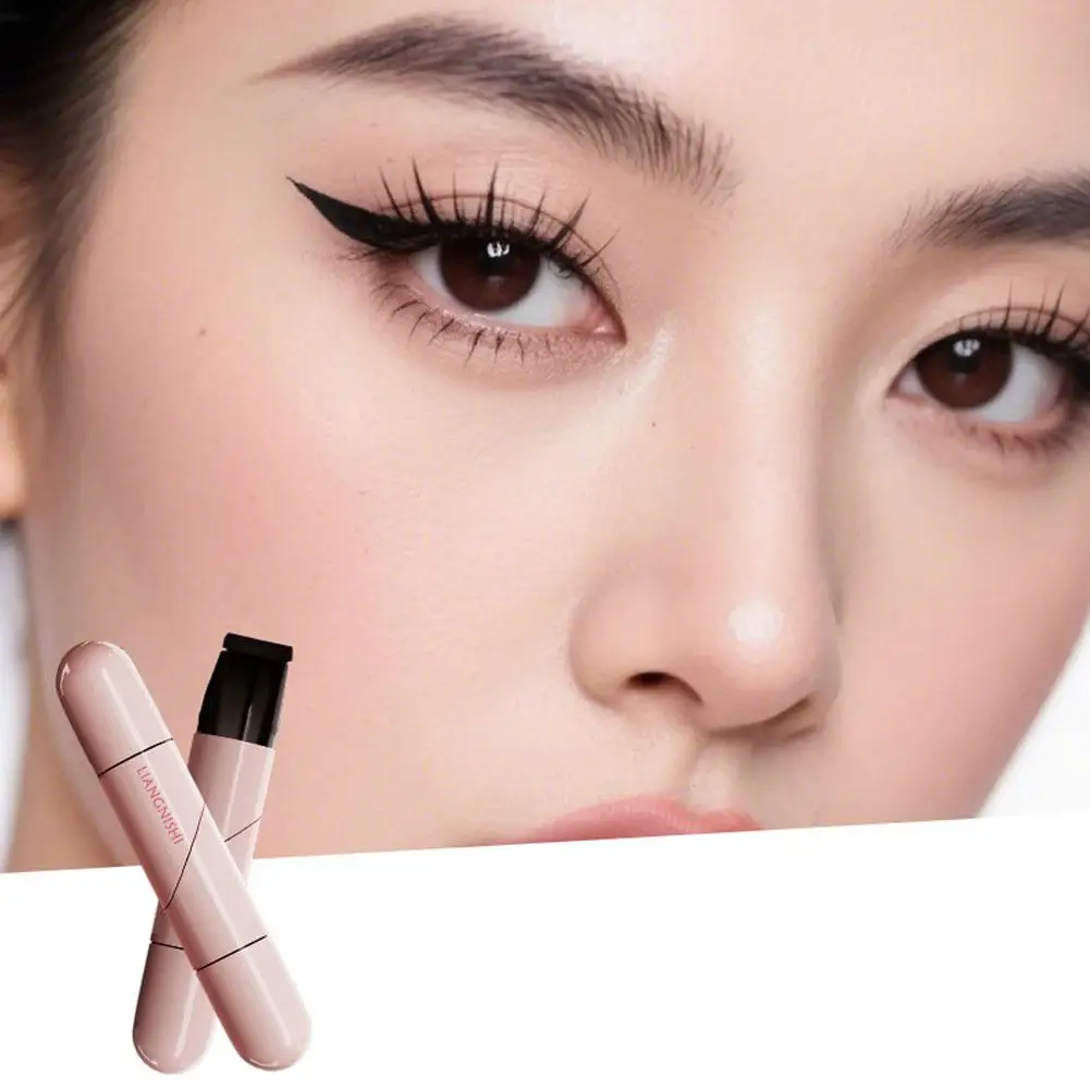 بنقرة واحدة صب كحل ختم القلم كسول مقاوم للماء خالية من لطخة مزدوجة نهاية كحل ختم القلم لجميع أنواع الجلد كحل القلم