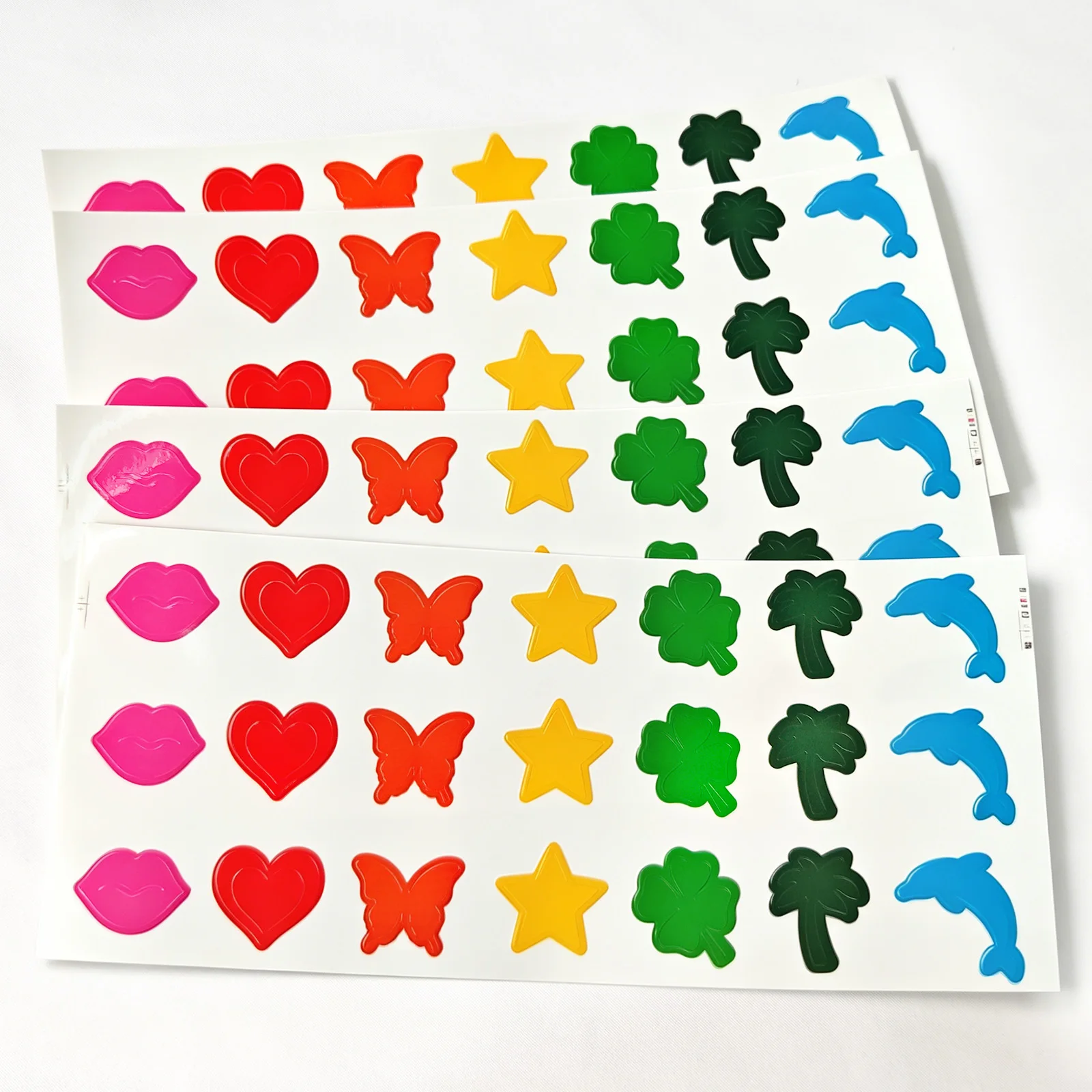 

10 Sheet/Pack Tanning Stickers DIY Tanning Bed Stickers for Body Heart Labels Perforated Self Adhesive Small Sun Stickers