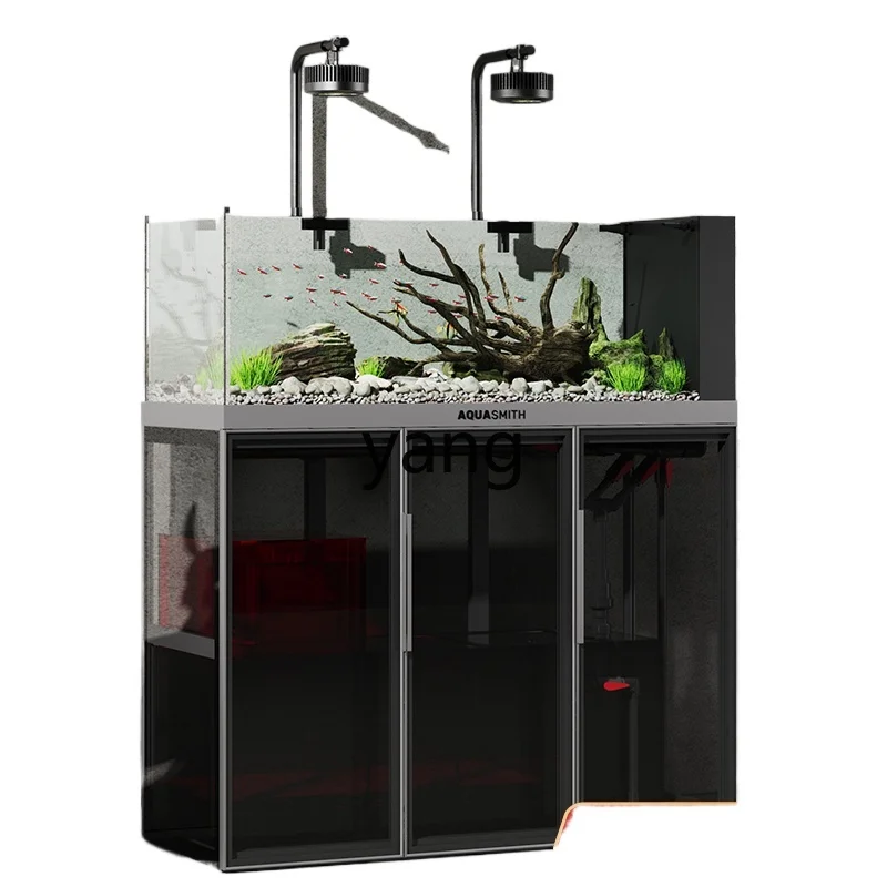 

LH full set of landscaping living room glass ecological aquarium integrated bottom filter tank