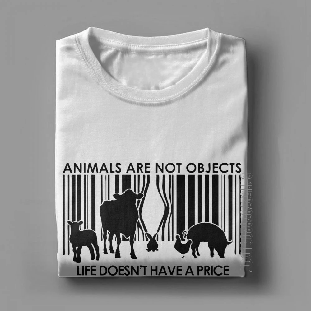 Vegan Tee Shirt Chic Animals Are Not Objects T Shirt Men Plus Size Tops Amazing T-Shirt O Neck Pure Cotton