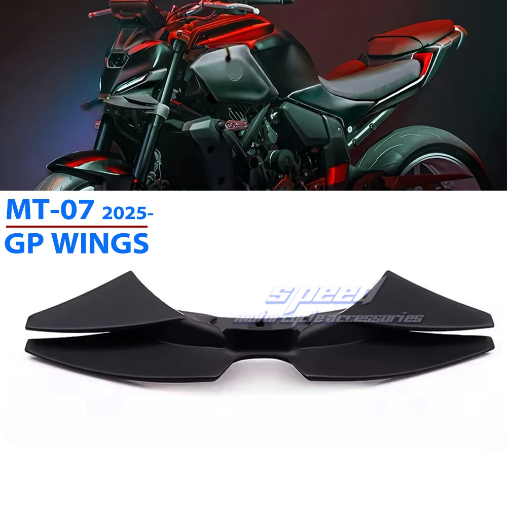 

For MT-07 2025 MT07 2024 Motorcycle Downforce Naked Frontal Spoilers Winglet Aerodynamic Wing Front Spoiler Kit