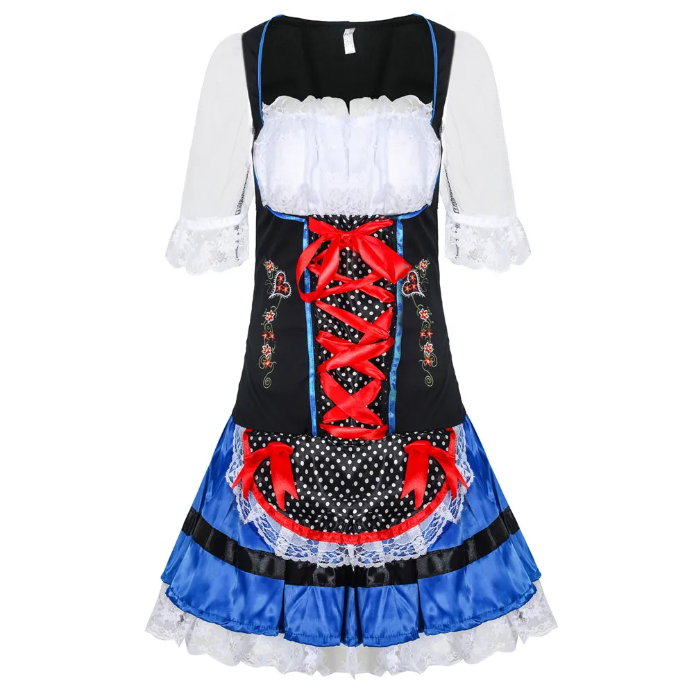 ผู้หญิงยุคกลางเครื่องแต่งกายแบบดั้งเดิม Bavarian Oktoberfest ชุดคอสเพลย์เครื่องแต่งกายฮาโลวีน Carnival Party แฟนซีชุด