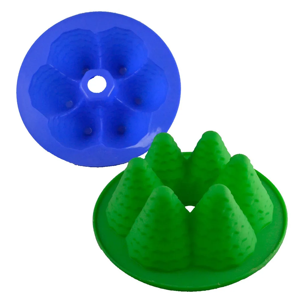 

3D Christmas Tree Cake Mold Silicone Baking Stencil Creative Cake Decorating Tool For Cupcake Fondant Home Bakery Reusable
