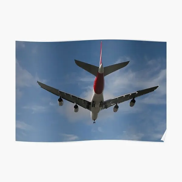 Qantas A380 Arrival Ksa Airport Sydne  Poster Decoration Mural Picture Room Wall Home Vintage Modern Painting Decor No Frame