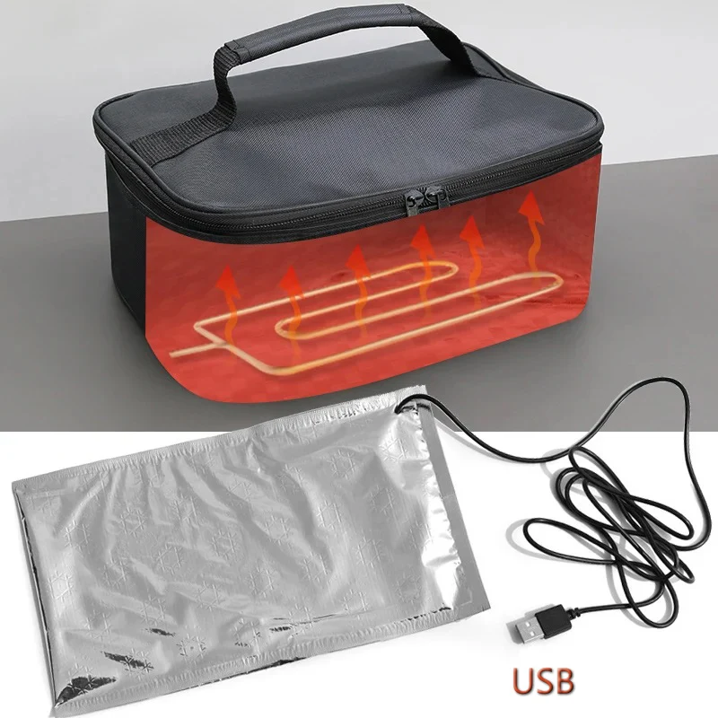 USB piastra riscaldante elettrica termostato portatile Picnic scaldavivande contenitore Pad Lunch Box Bag latte riscaldatore termico guarnizione 5V