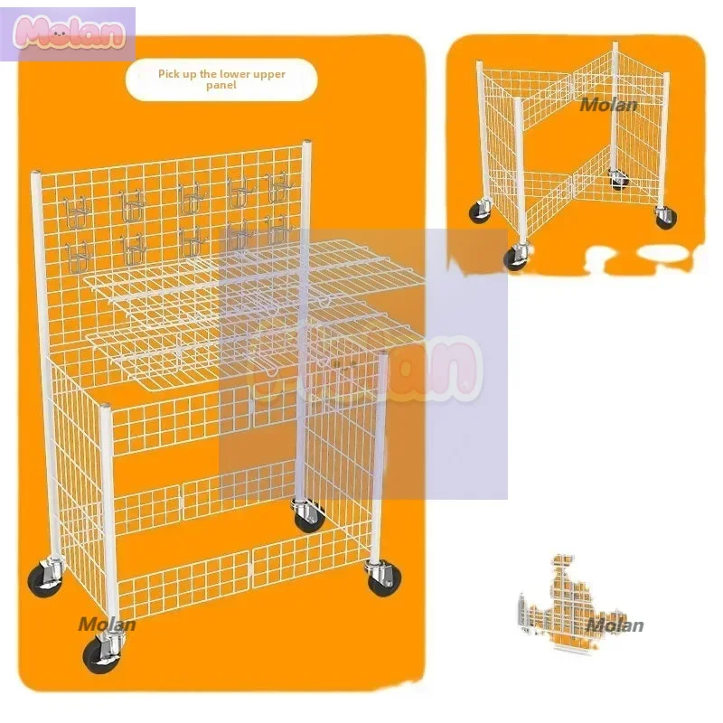 

Mobile folding stall trolley one second stall night market special stall float promotion display stand artifact