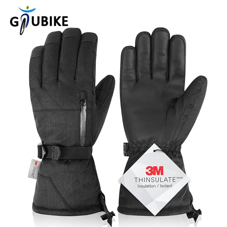 

GTUBIKE термозимние водонепроницаемые перчатки с сенсорным экраном ветрозащитные перчатки для спорта на открытом воздухе теплые велосипедные зимние лыжные перчатки с полным пальцем