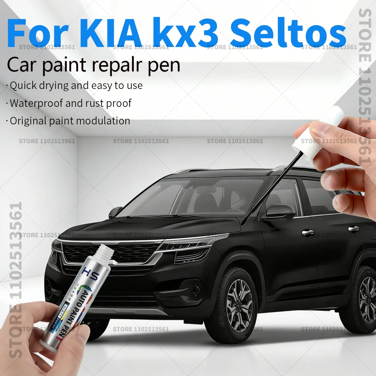 

Ручка-корректор для ремонта лакокрасочного покрытия автомобиля KIA KX3 Seltos 2014-2025 QJ SP2, аксессуары для устранения царапин, цвета: черный, белый, синий, оранжевый, красный, желтый