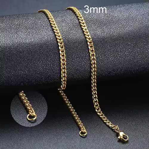 Vnox Cuban Chain Necklace for Men Women,Basic Punk Stainless Steel Curb Link Chain Chokers,Vintage Gold Color Solid Metal Collar - Image 14