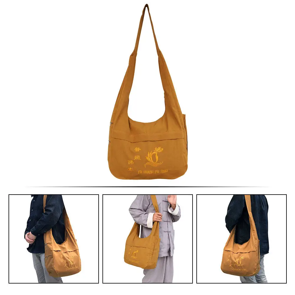 Sling Purse for Women Buddhist Temple Supply Creative Monk Jewelry Organizer Small Gift Pouch Ethnic Style Cloth Bag Crossbody