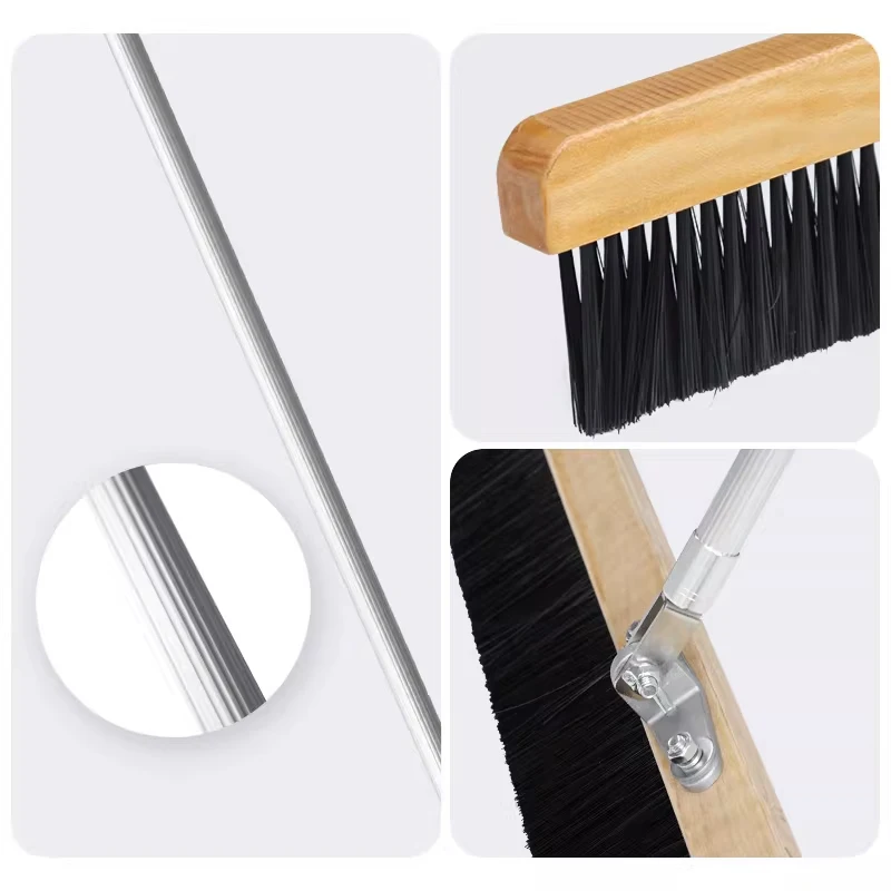 

Concrete Texturing Brush / Finishing and Cleaning Broom with Telescopic Handle / For Applying Anti-Slip Textures to Road Surface