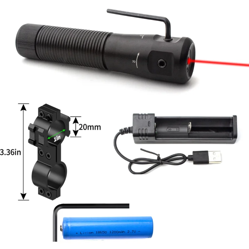 البندقية التكتيكية البصر بالليزر الأحمر التكتيكية نطاق النقطة الحمراء البصر بالليزر #6