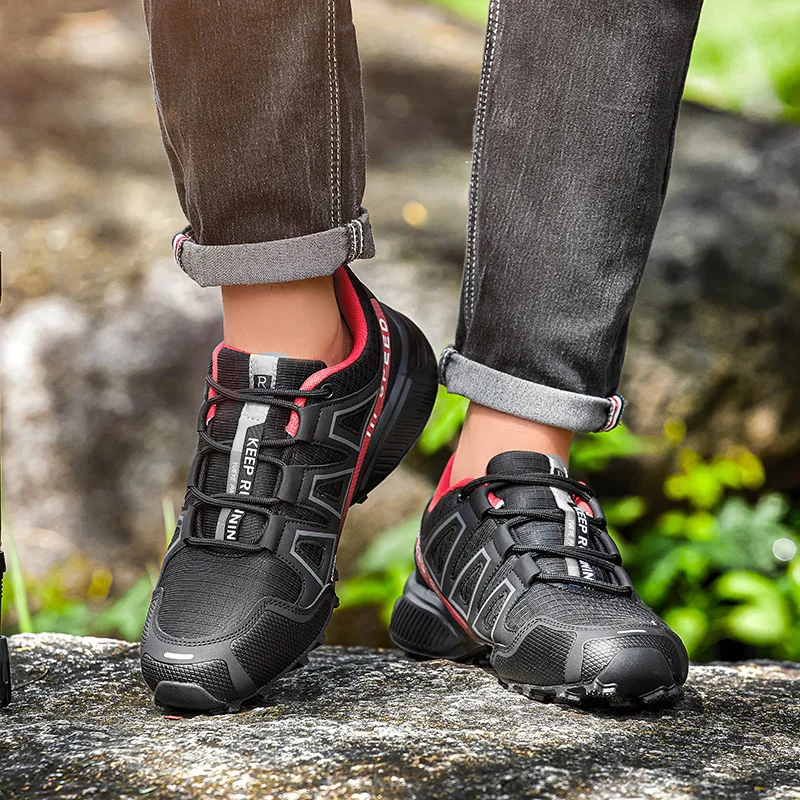 Lockless Fahrradschuhe für Herren, rutschfeste Outdoor-Mountain-Cross-Country-Wanderschuhe, atmungsaktive Sportschuhe, Rennradschuhe – Detail 25