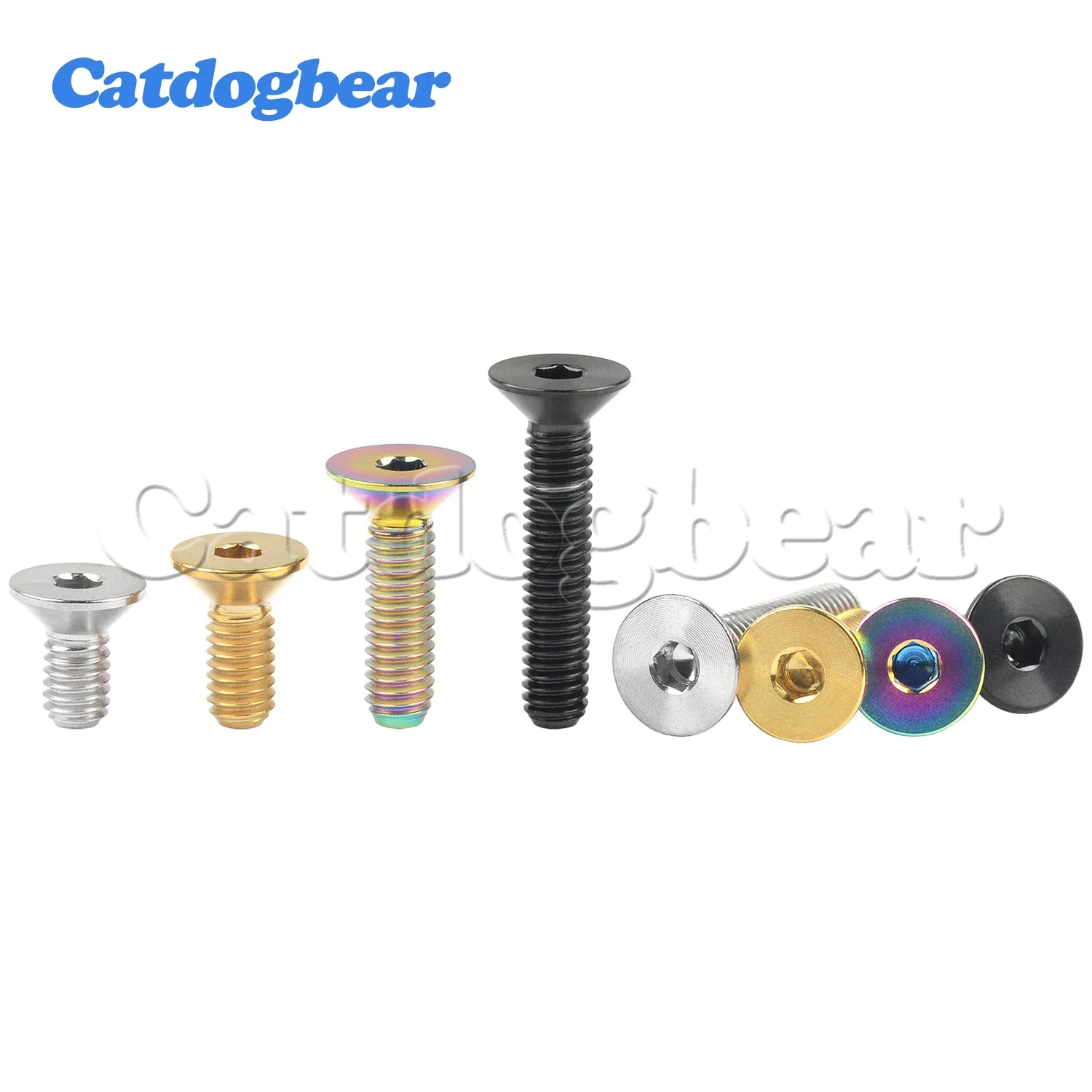 Catdogbear Lega di titanio M3/M4 Bullone a testa svasata Vite a testa cilindrica per bicicletta 6mm 8mm 10mm 12mm 15mm 20mm