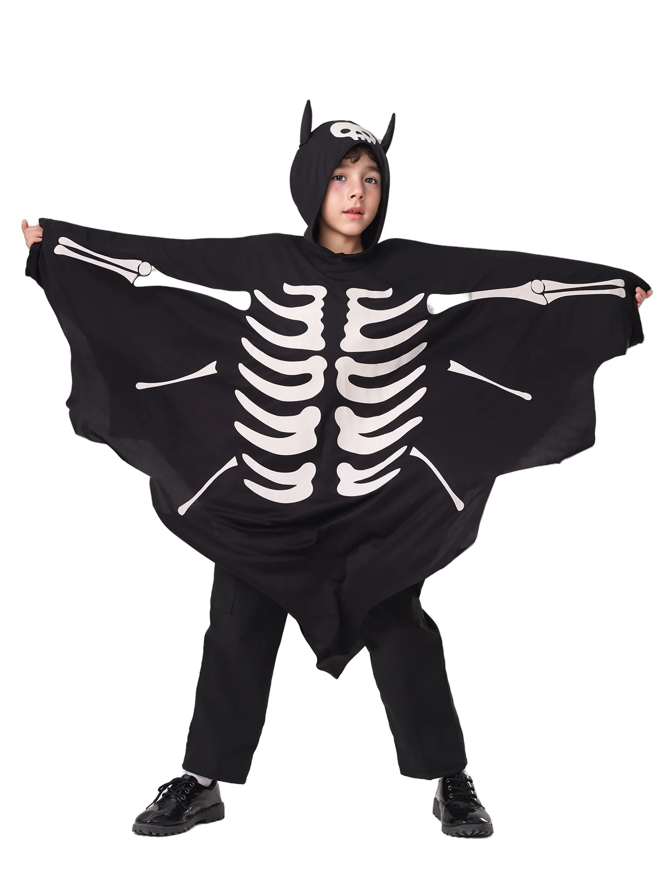 الأولاد مضيئة شبح الخفافيش تأثيري كيب الرعب تحت عنوان حفلة الزي للأطفال أزياء الهالوين #2