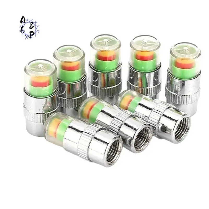 A68P-Tire Pressure Monitor Valve With 3-Color Visual Indicator Sensor For Cars And Motorcycles,Metal Construction PC Cover