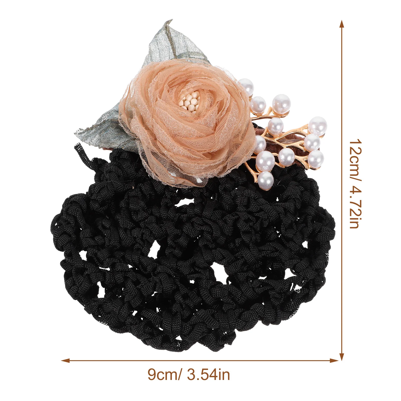مشبك زخرفي شبكي على شكل كعكة شعر على شكل زهرة مناسب للممرضات ومحترفين الباليه وإكسسوارات الشعر لكعكة الرقص
