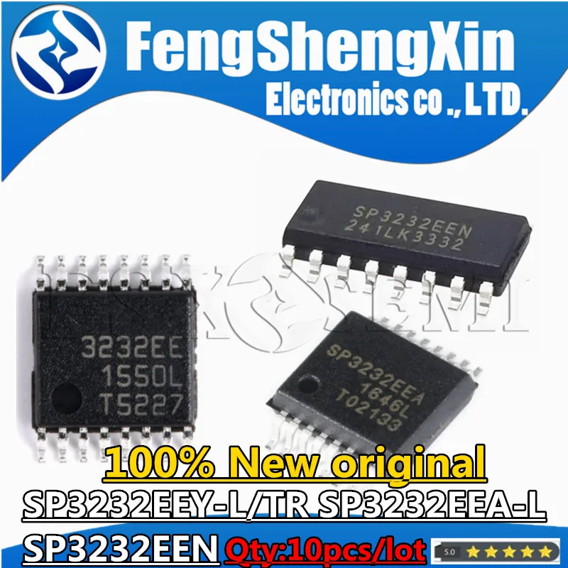 10pcs 100% New original  SP3232EEY-L/TR SP3232EEA-L SP3232EEN SP3232EEY SP3232EEA 3232EE SOP-16 Chips