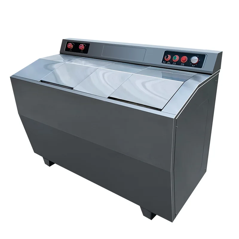 غسالة صناعية من نوع الطبل الأفقي ذات الأسطوانة المزدوجة 15 كجم آلة تنظيف ملابس العمل شبه الأوتوماتيكية للعمال #3