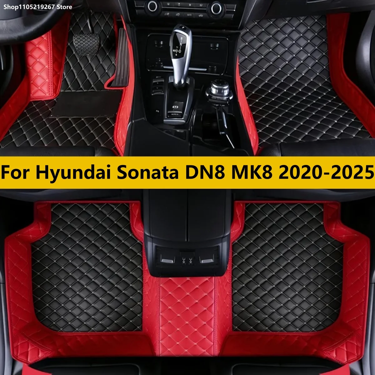 

Car Floor Mats For Hyundai Sonata DN8 MK8 2020 2021 2022 2023 2024 2025 Auto Accessories Full Set All Weather Cars Carpets Pads