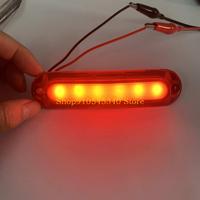 U2JA 6 LEDs Truck Trailer Side Marker Lamp Tail Stop Brake Taillight Running Bright Warning Turn Signal Light Waterproof 2pcs