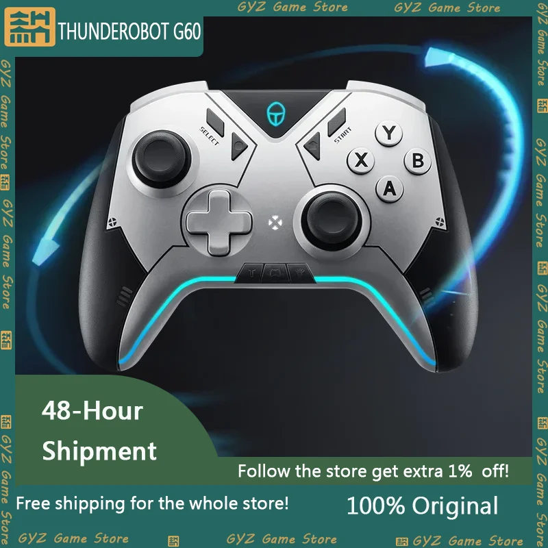 

Беспроводной геймпад Thunderobot G60, джойстик для Ns Pc Steam Hall, линейный эффект, Alps, двойная вибрация, под заказ