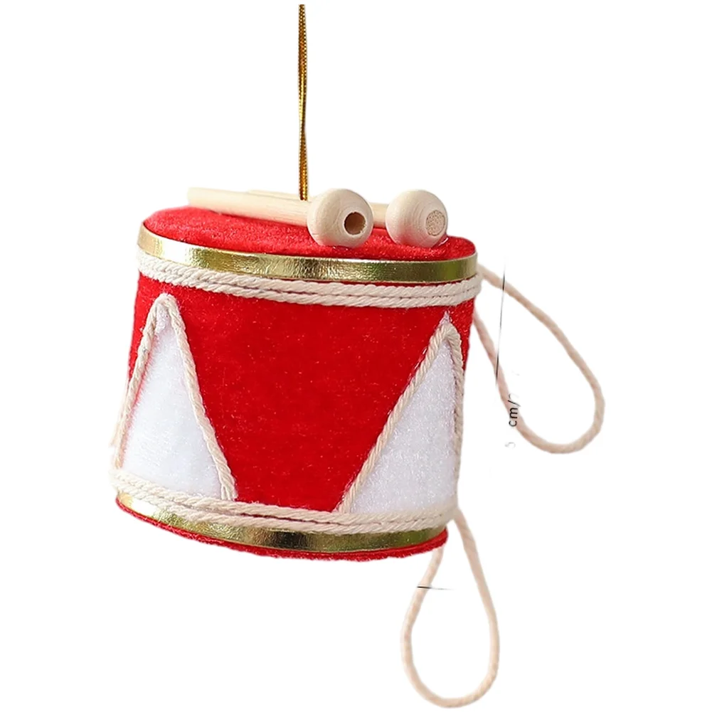 

Holiday DIY Hanging Ornaments for Christmas Trees Including Small Drum and Hat for Custom Seasonal Home or Shop Window Displays