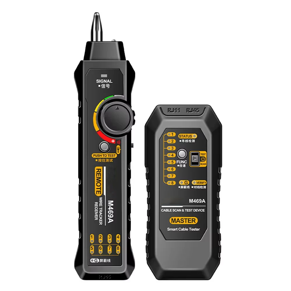 M469A Netzwerkkabel-Tracker, Signalleitung, Finder, RJ45, RJ11, Netzwerkanalysator-Tool zur Erkennung von Telefonleitungsdrähten