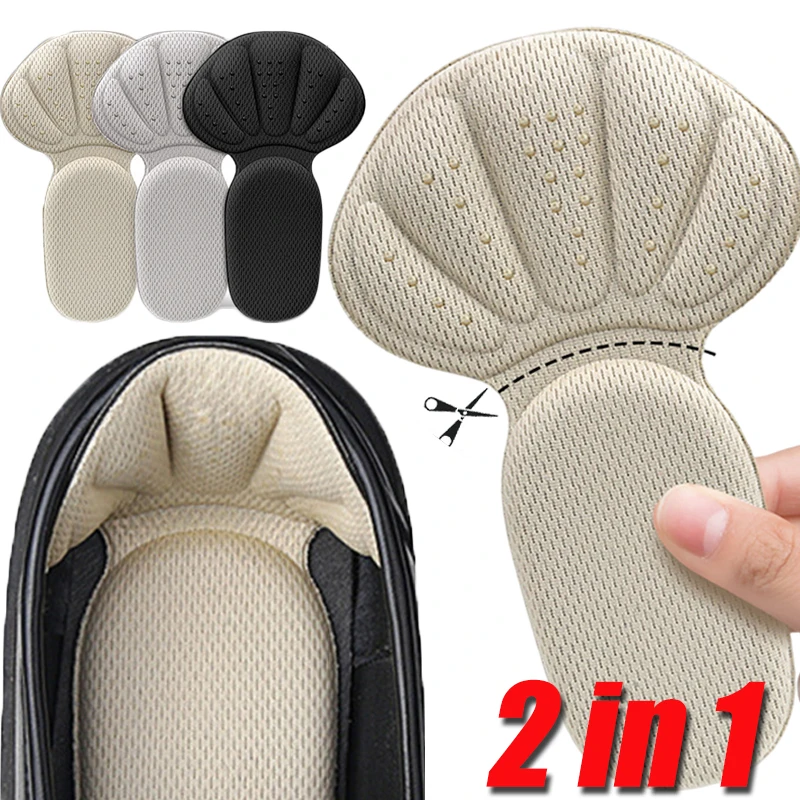 

2pcs Heel Stickers Women's Memory Sponge Half Insoles High-heel Shoe Pads Pain Relief Protector Cushion Back Sticker Inserts