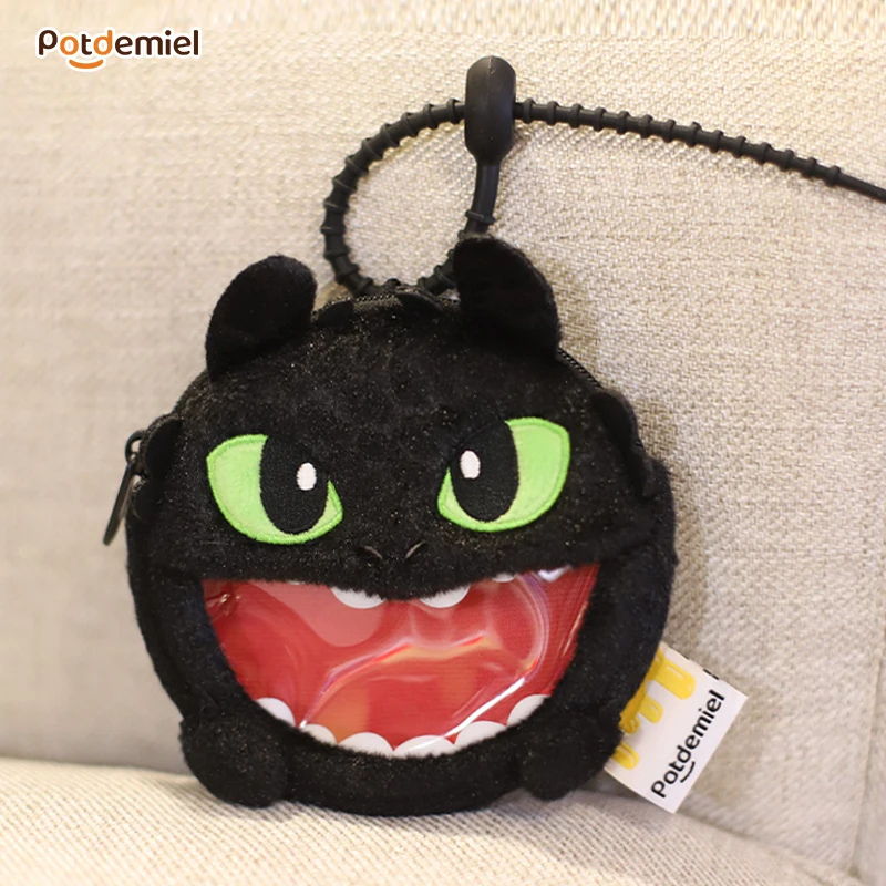 Potdemiel dragão domando especialista desdentado kawaii anime dos desenhos animados de pelúcia moeda bolsa mochila pingente presentes do feriado das crianças