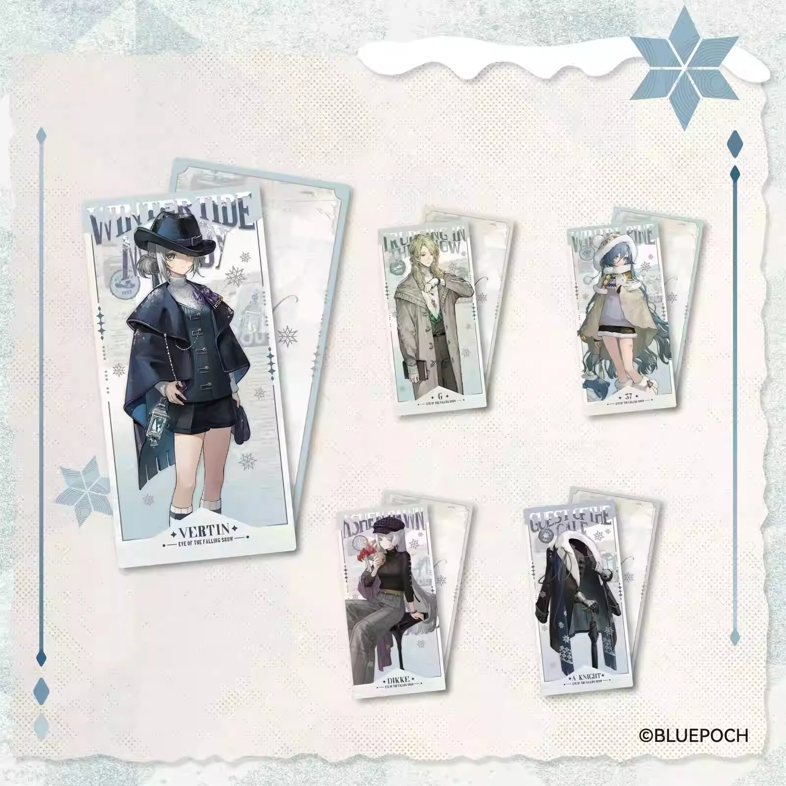 Game Reverse:1999 Vertin Dikke A Knight Thirty-Seven Cosplay Anime Cartoon card Collection  card Accessories Xmas gift