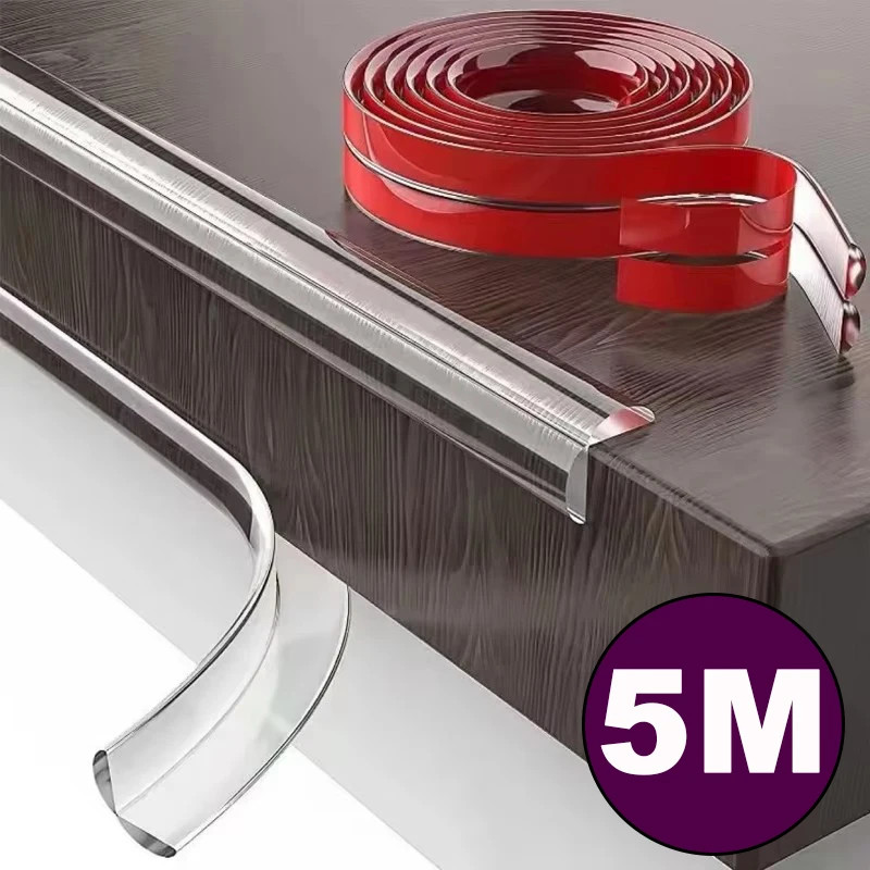 1/5pcs Transparent Table Edge Guard Furniture Corner Protector Strip Household Kid Collision Proof Soft Bumper Strip Baby Safety