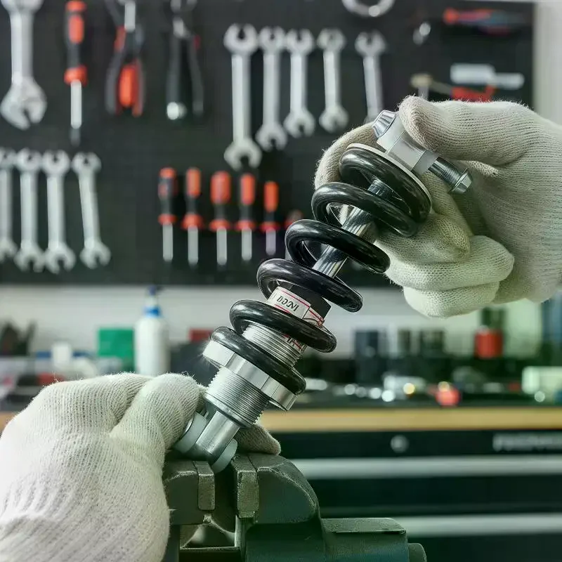 Rear Shock Absorbers Heavy Duty Long Lifespan Spring Sturdy Construction Fit For 26/27.5/29 Inch Mountain Bikes