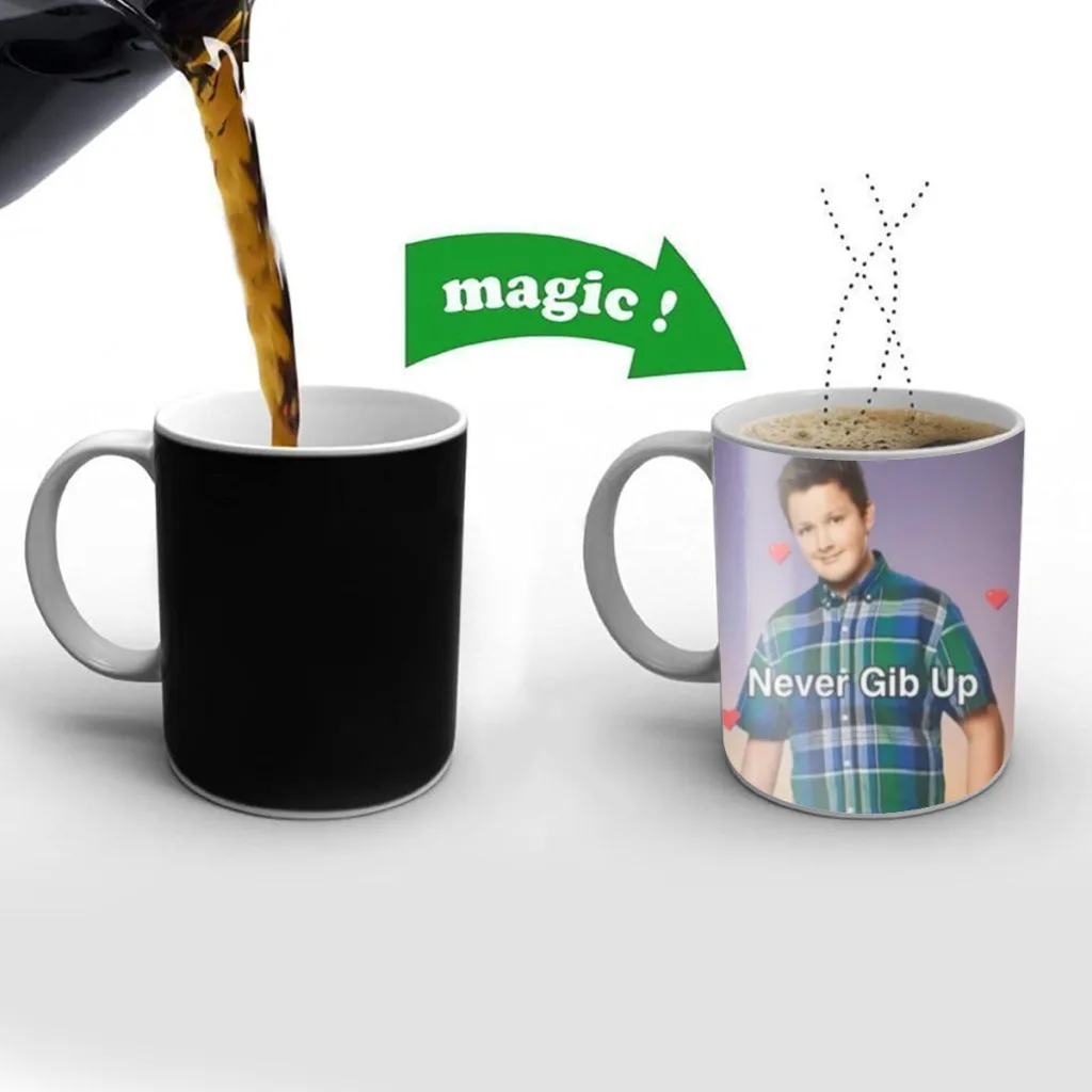 

Funny Gibby Singing From Icarly Free shipping Mug Changing Color Ceramic Coffee Mugs Magic Tea Cup Best Gift