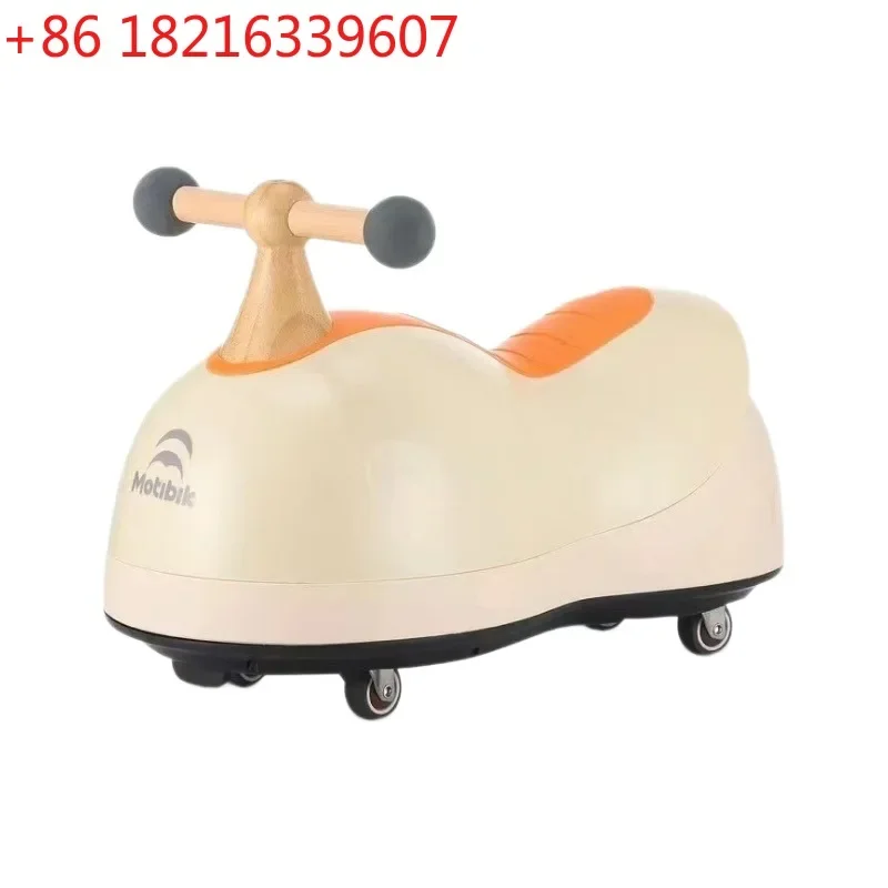 Monty peanut cart 1-2 years old twisting car boys and girls baby anti-rollover yo-yo car Internet celebrity baby silent scooter