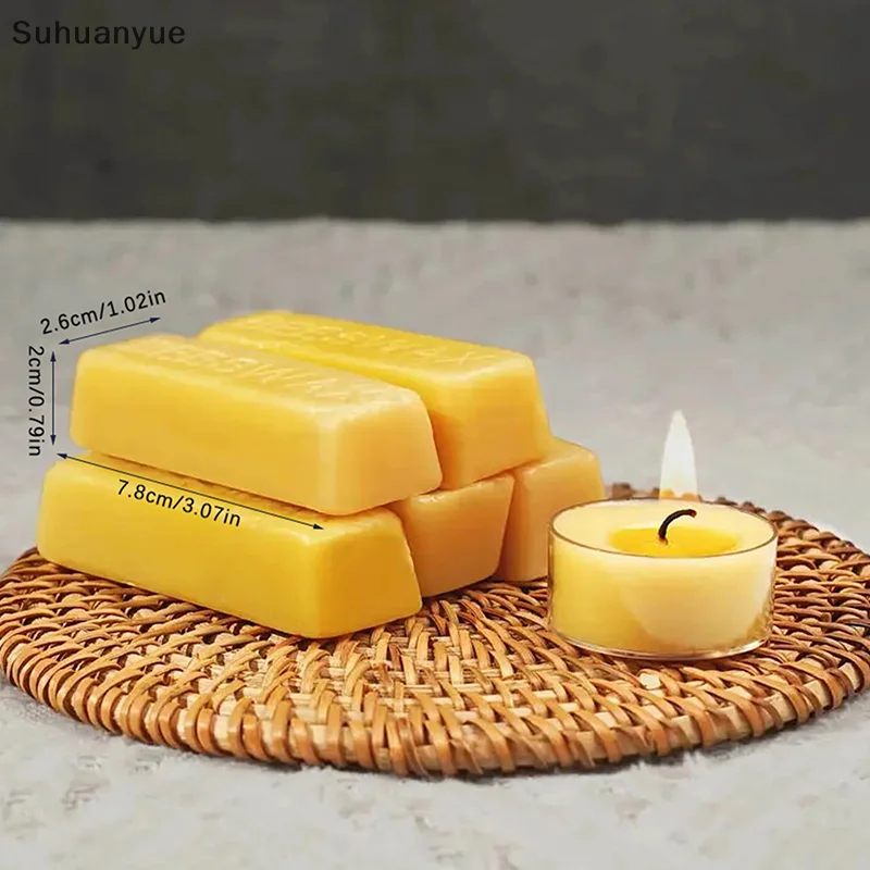 DIY 4/8pcs Pure Beeswax Block High Quality Waxing Material Used For Handicrafts Making Candles Without Power Supply